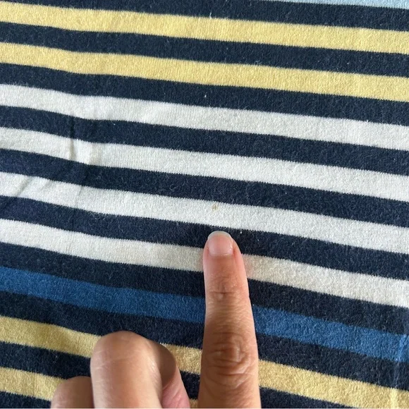 [Christopher & Banks] Yellow and Navy Striped Top - Picture 6 of 7